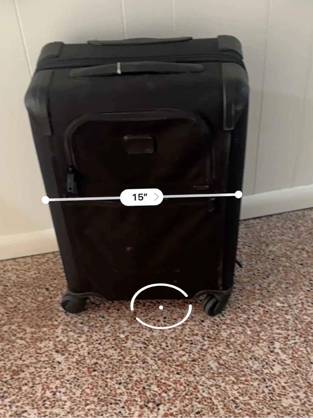 Tumi Black Rolling Carry-On Travel Suitcase